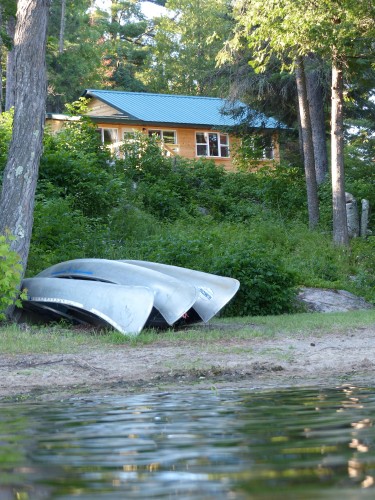 The cabin sits just above White Iron Lake, where canoes and other boats are available for your use.